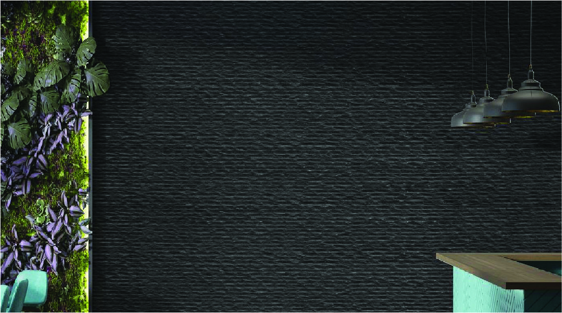 Dunkle Wandgestaltung